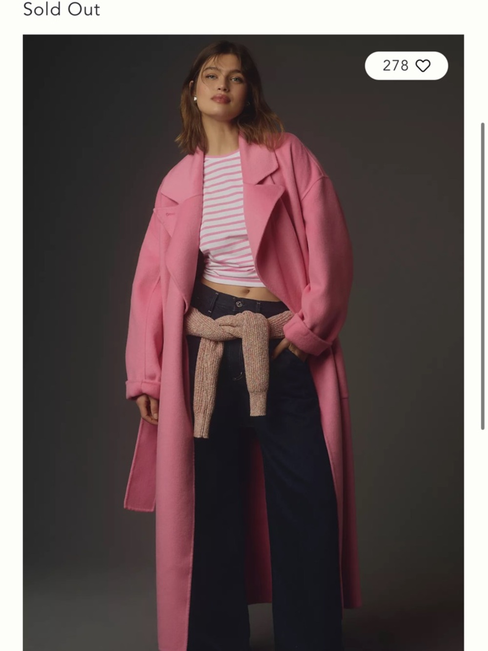 Stella Nova Pink Wool Coat